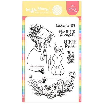 Waffle Flower Crafts Clear Stamps - Hopeful Girl